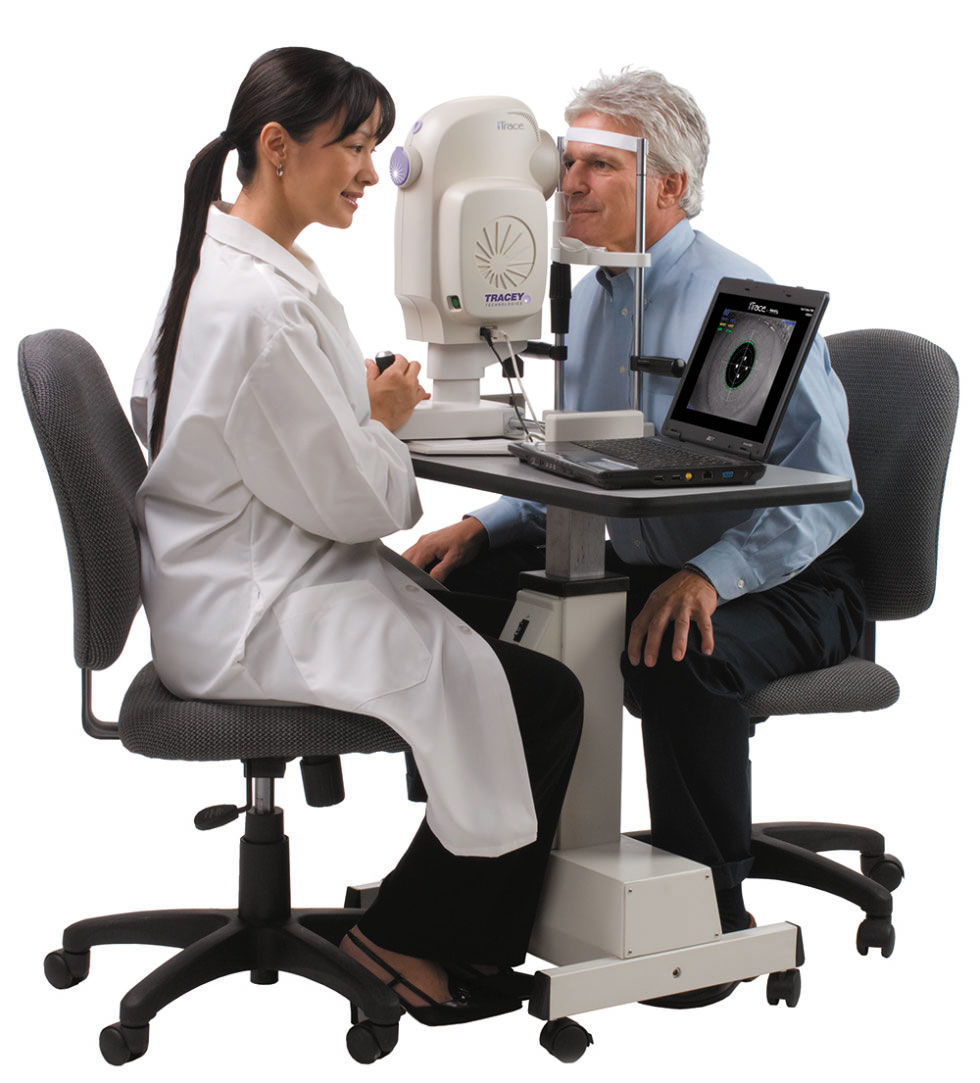 Cataract Doctor and patient
